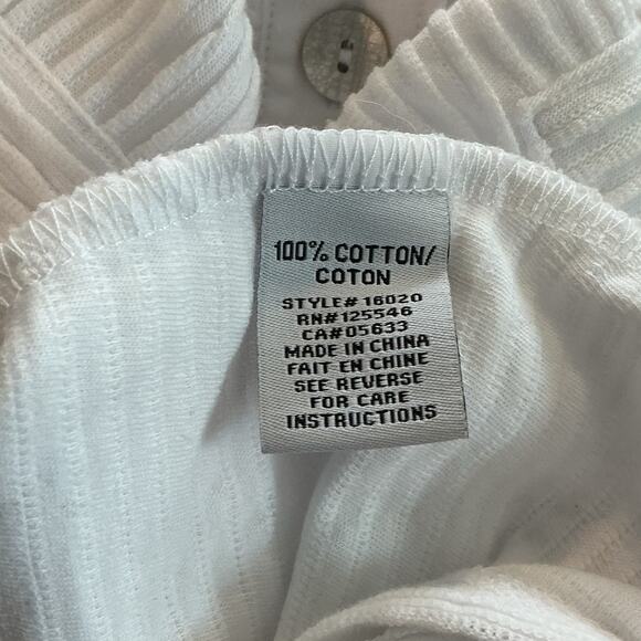 Habitat Womens Textured Cardigan Size Small White Beachy Lagenlook Resort Boho - Picture 7 of 8